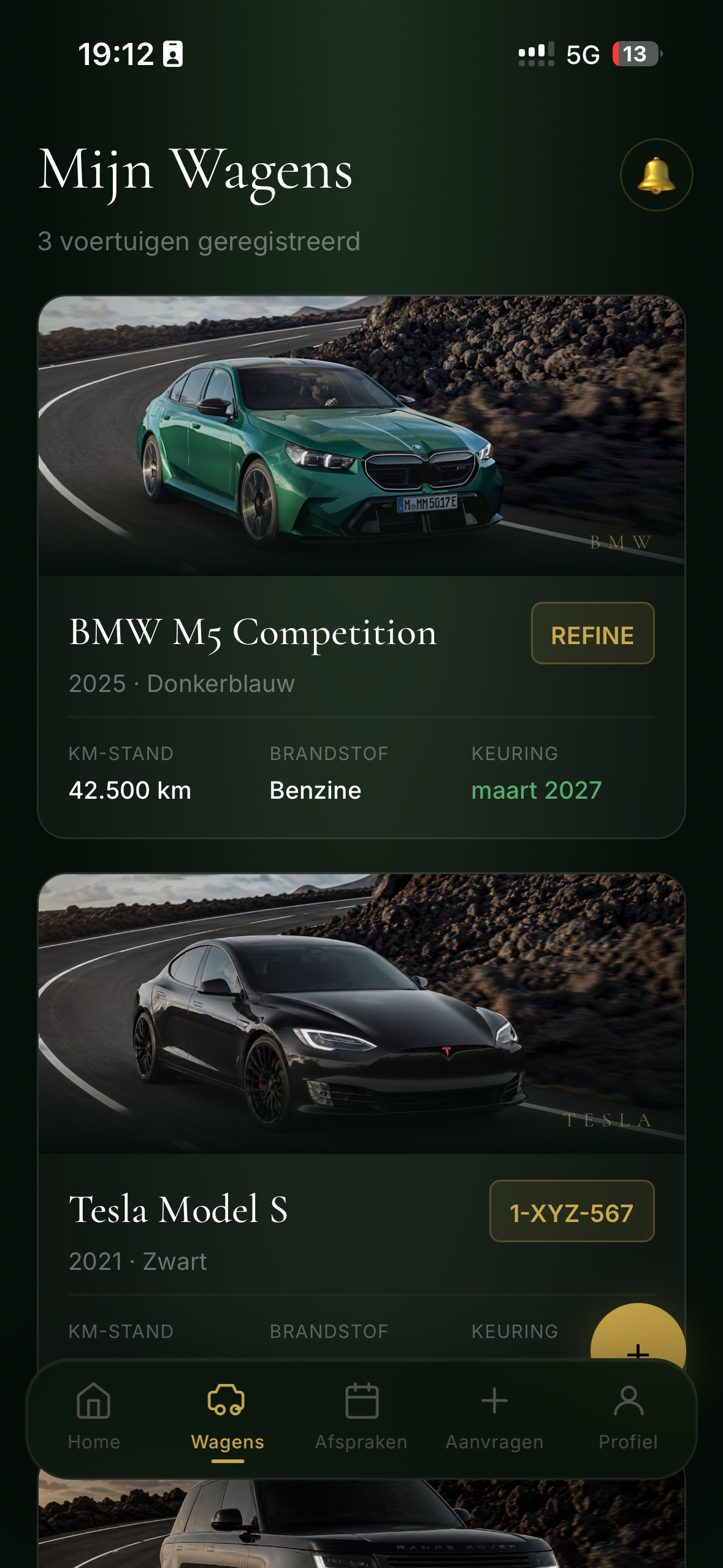 Dashboard wagens